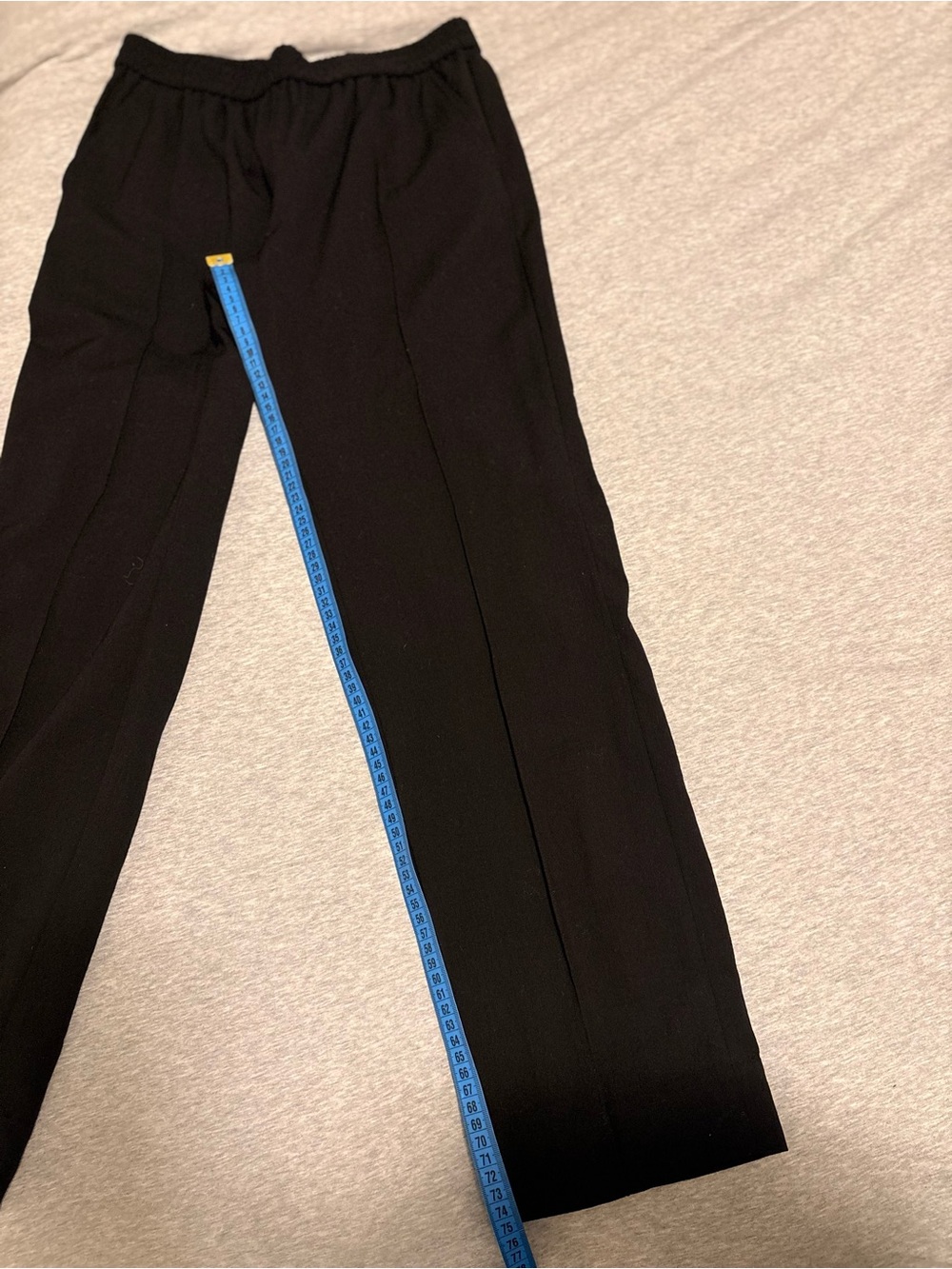 ELASTICATED WOOL STRAIGHT LEG PANTS - Picture 7 of 7